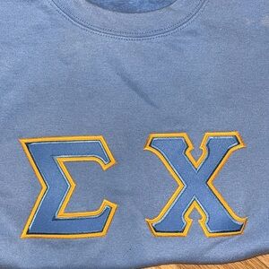 Sigma Chi letter embroidered crewneck